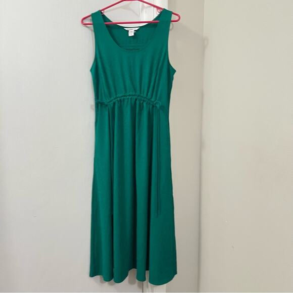 Athleta Green Echo Midi Dress Size Small Large - Picture 4 of 14